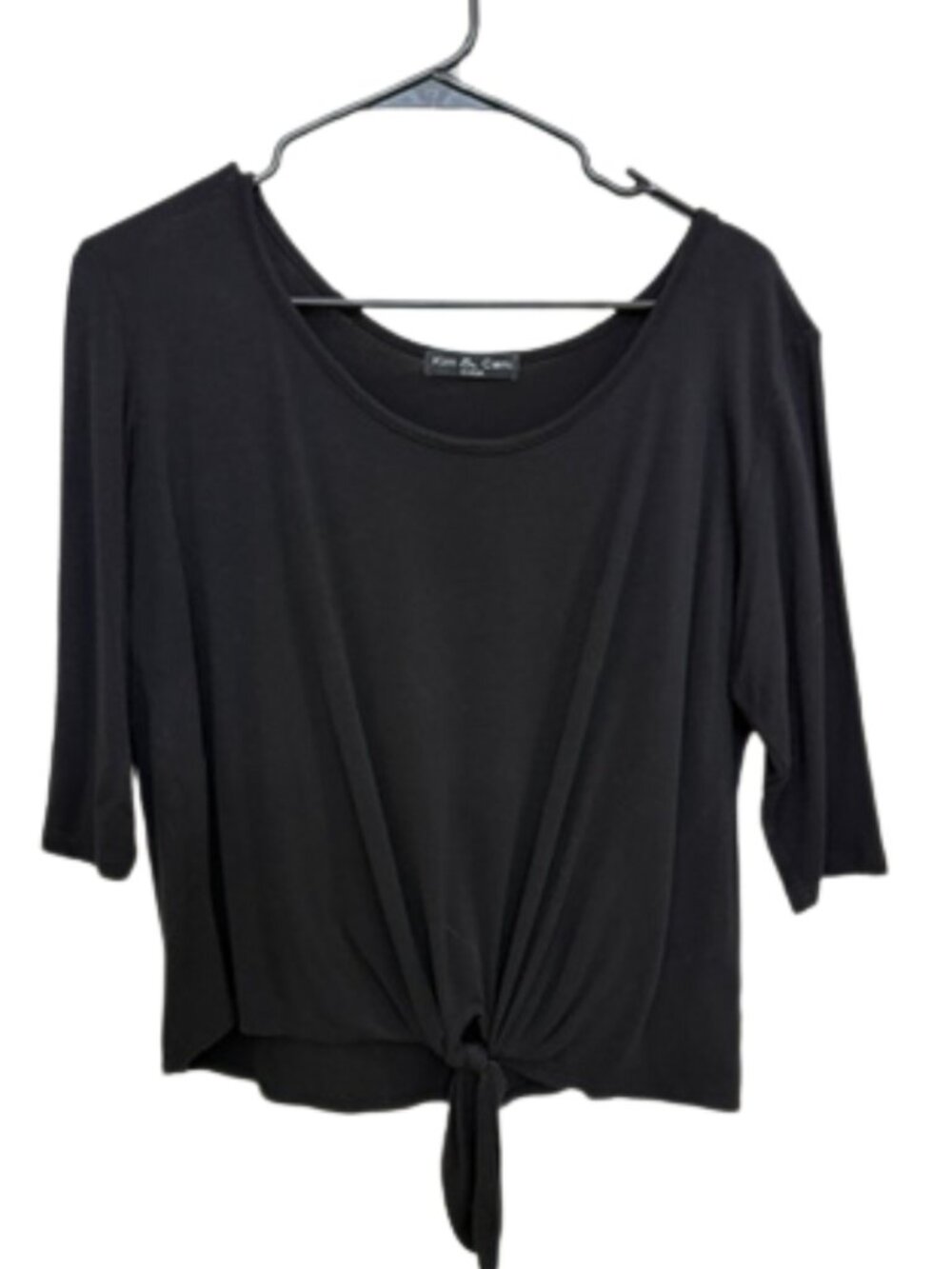 Kim & Cami black knit top.